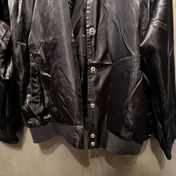 Retro Led Zeppelin Rare Limited Edition Black Satin Bomber / Varsity Tour Jacket - Picture 13 of 16